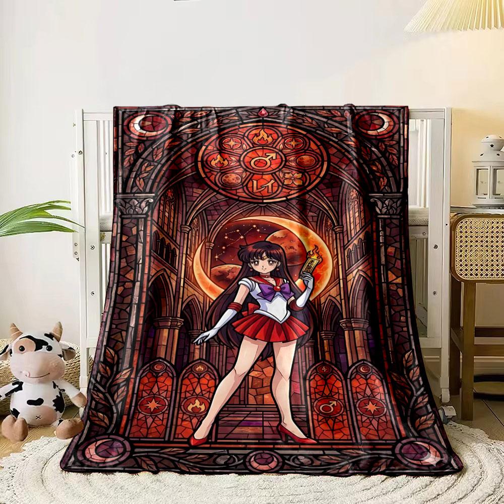 A stained-glass art with celestial symbols and a Sailor Scout character. for all seasons blanket lunch break throw gift 80cm x 120cm
A stained-glass art with celestial symbols and a Sailor Scout character. for all seasons blanket lunch break throw gift 80cm x 120cm
