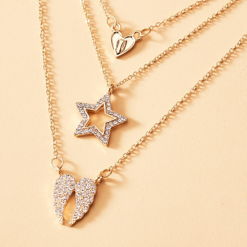 Fashion Crystal Lucky Eye Heart Butterfly Pendant Necklace For Women Gold Color Layered Chain Choker Necklaces Jewelry
Fashion Crystal Lucky Eye Heart Butterfly Pendant Necklace For Women Gold Color Layered Chain Choker Necklaces Jewelry
