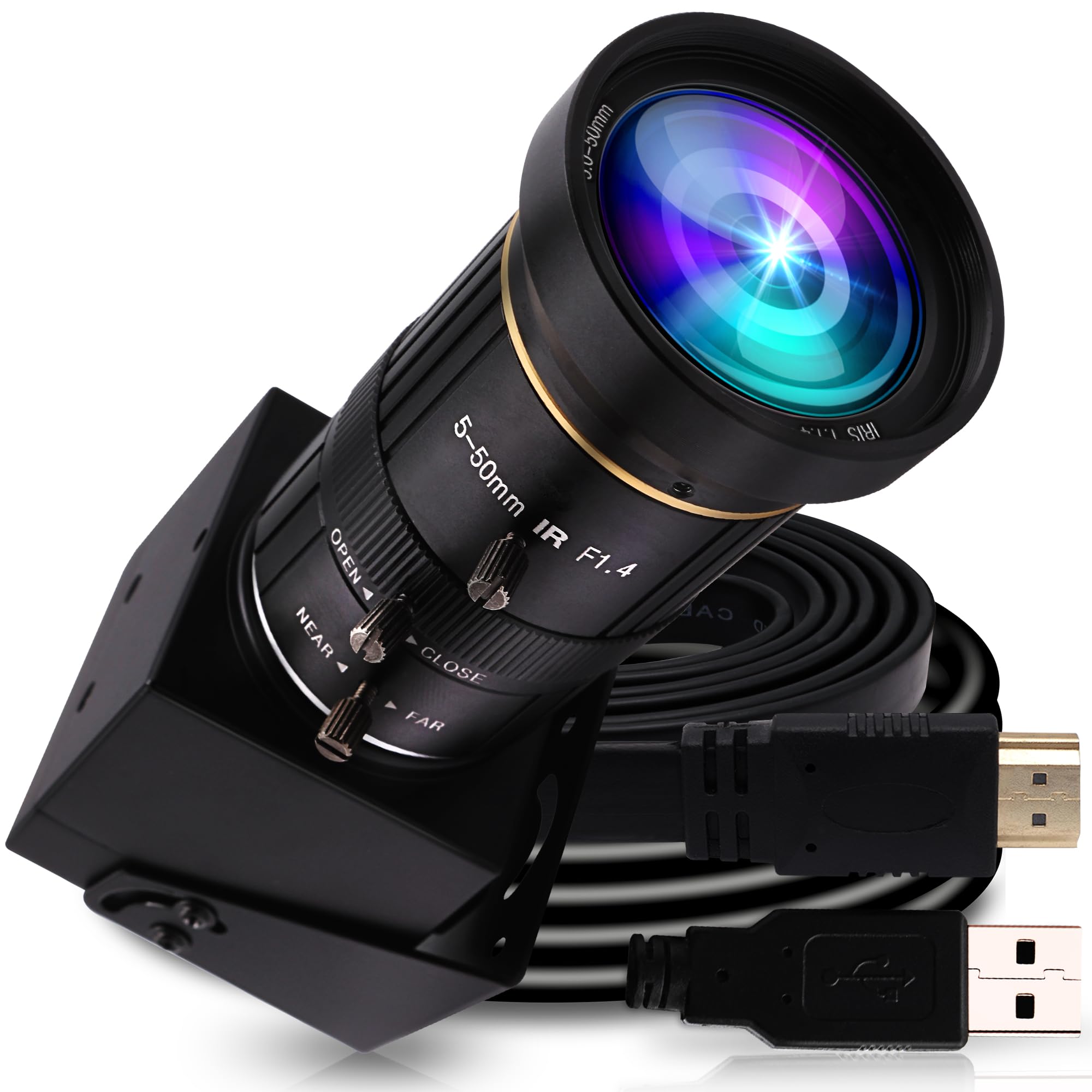 ELP 4K USB HDMI USB-камера Ручне масштабування Веб-камера зі змінним фокусом ПК-камера Міні-камера для комп’ютера Телескоп USB-камера безпеки 8 Мп IMX415 Промислова чорний
ELP 4K USB HDMI USB-камера Ручне масштабування Веб-камера зі змінним фокусом ПК-камера Міні-камера для комп’ютера Телескоп USB-камера безпеки 8 Мп IMX415 Промислова чорний