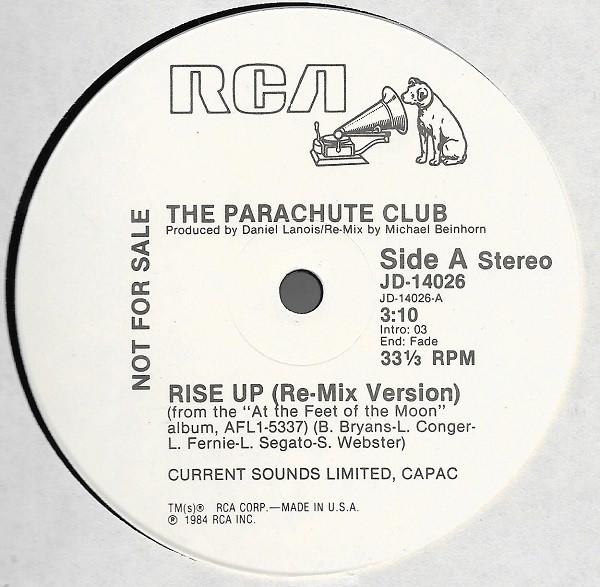 12inch Record PARACHUTE CLUB - Rise Up (Remix) / Freedom Song JD14026 RCA 1984 US Dance & Electronica Used
12inch Record PARACHUTE CLUB - Rise Up (Remix) / Freedom Song JD14026 RCA 1984 US Dance & Electronica Used