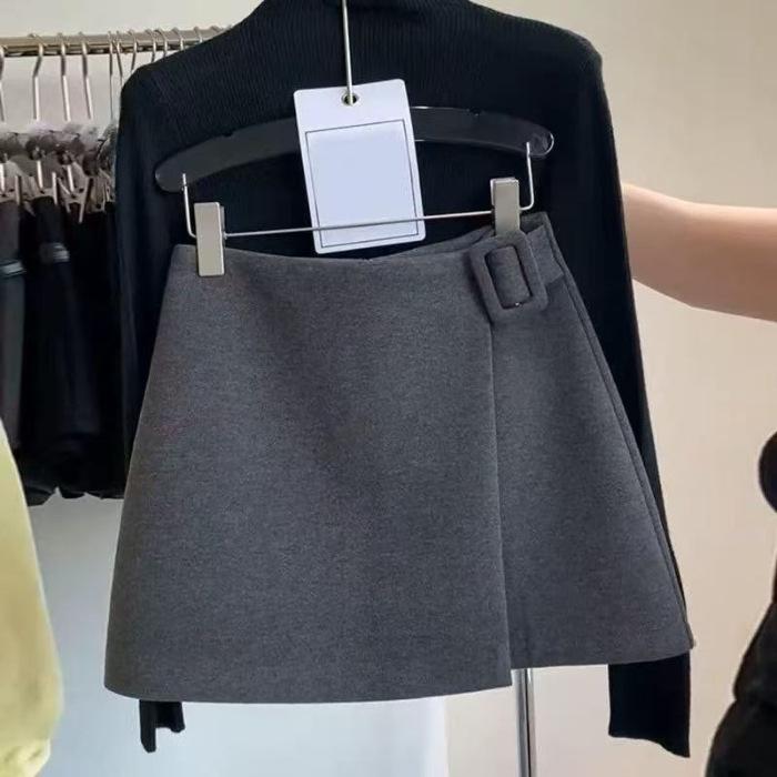 High-Waisted Irregular A-Line Skirt with Elastic Waist and Safety Shorts in Starry Sky Woolen Fabric S (65-95 jin)
High-Waisted Irregular A-Line Skirt with Elastic Waist and Safety Shorts in Starry Sky Woolen Fabric S (65-95 jin)