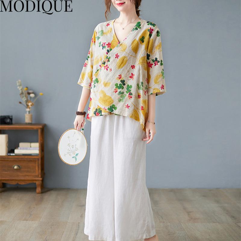 MODIQUE Женская футболка Весна-Лето Большие размеры Свободная повседневная блузка в народном стиле Хлопковое белье Рубашки с цветочным принтом Женские основы с v-образным вырезом и половиной рукава Желтый XL
MODIQUE Женская футболка Весна-Лето Большие размеры Свободная повседневная блузка в народном стиле Хлопковое белье Рубашки с цветочным принтом Женские основы с v-образным вырезом и половиной рукава Желтый XL