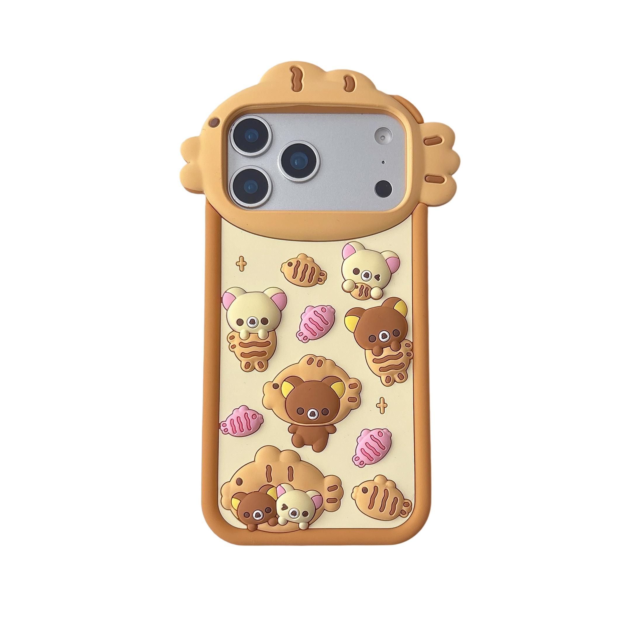 Kawaii Cartoon Taiyaki Bear Rilakkuma Silicone Phone Case For iPhone 17 16 15 14 13 12 Pro Max 16promax 3D Soft Cover For iPhone 13(14)
Kawaii Cartoon Taiyaki Bear Rilakkuma Silicone Phone Case For iPhone 17 16 15 14 13 12 Pro Max 16promax 3D Soft Cover For iPhone 13(14)