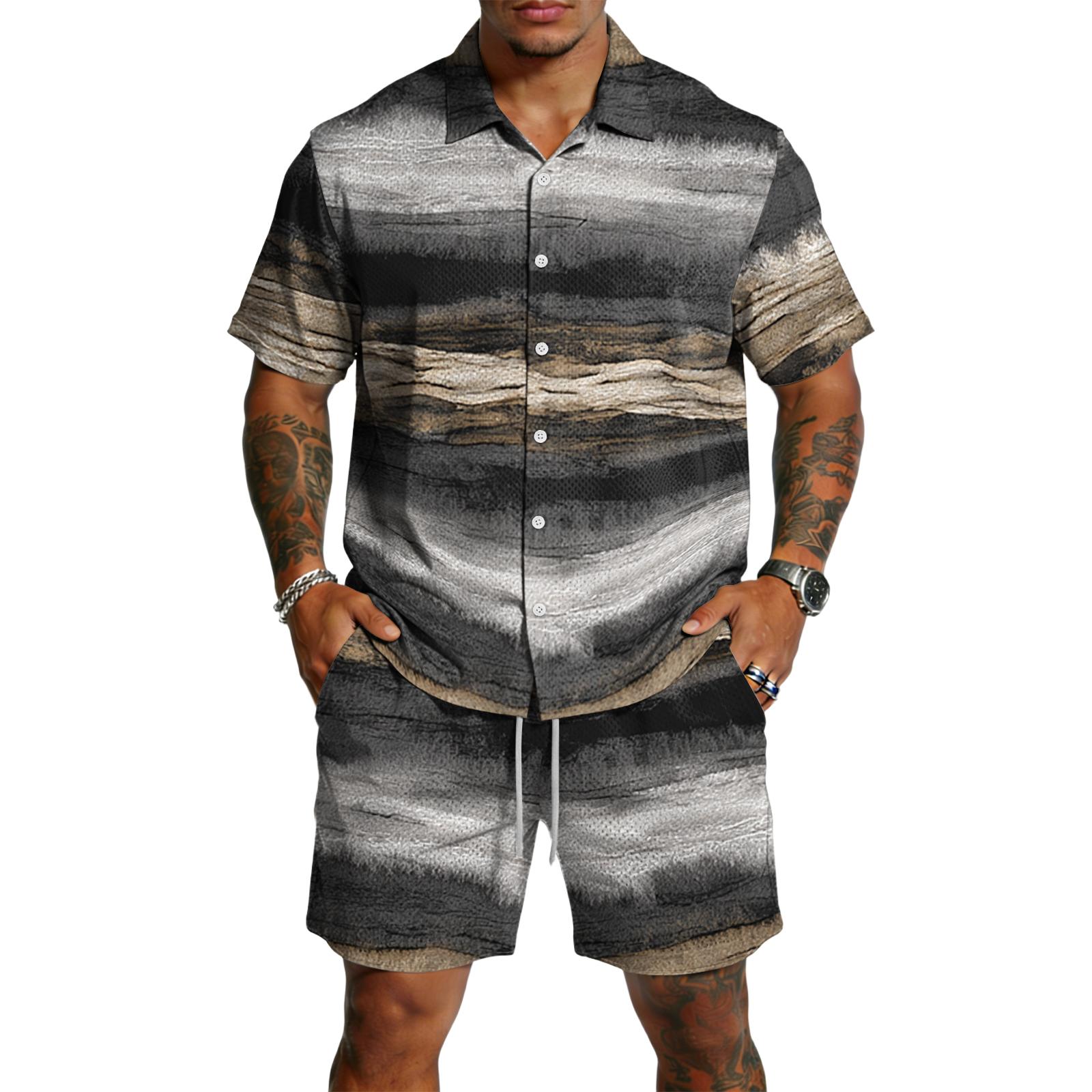 Men s Casual Short Sleeve Button Down Shirt and Drawstring Shorts Set Lightweight Breathable Fabric Textured Print Summer Outfit XXL
Men s Casual Short Sleeve Button Down Shirt and Drawstring Shorts Set Lightweight Breathable Fabric Textured Print Summer Outfit XXL