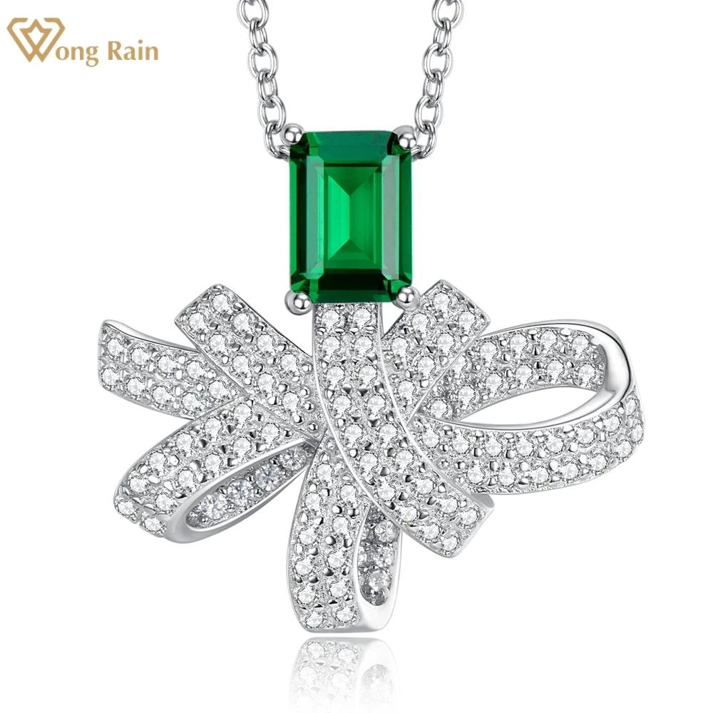 Wong Rain, 100% стерлинговое серебро 925 пробы, бант, 1 карат, изумрудная огранка AAAAA, цирконы, кулон с драгоценными камнями, ожерелье, ювелирные изделия зелёный
Wong Rain, 100% стерлинговое серебро 925 пробы, бант, 1 карат, изумрудная огранка AAAAA, цирконы, кулон с драгоценными камнями, ожерелье, ювелирные изделия зелёный