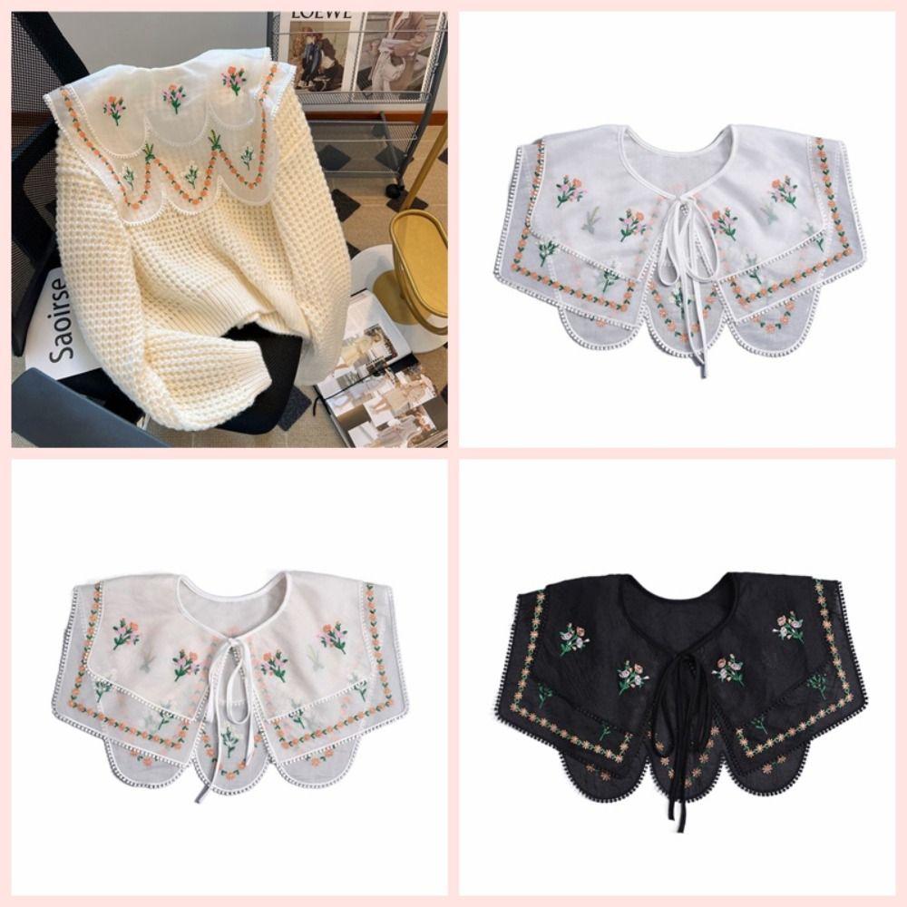 Flower Pattern Embroidery Lace Fake Collar Detachable Fake Doll Collar Clothes Decoration
Flower Pattern Embroidery Lace Fake Collar Detachable Fake Doll Collar Clothes Decoration