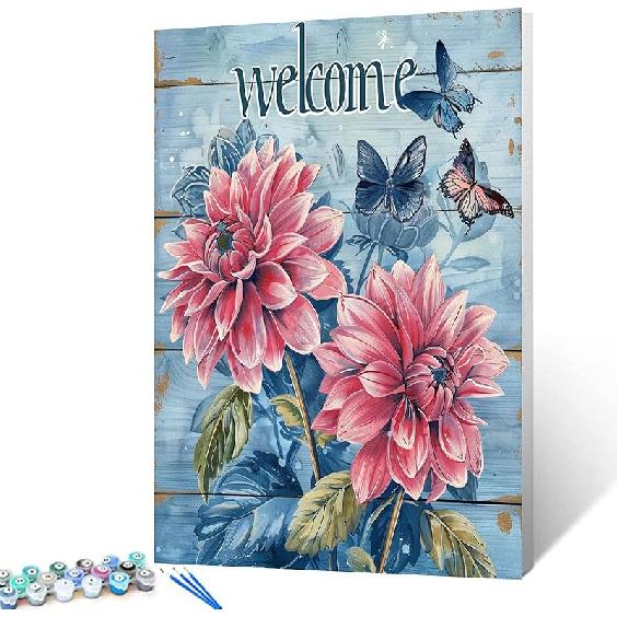 Добро пожаловать Картина по номерам для взрослых начинающих - Картина по номерам Винтажная текстура дерева, Наборы для рисования акриловыми красками DIY с бабочками и георгинами на 16 x20 (Without Frame)
Добро пожаловать Картина по номерам для взрослых начинающих - Картина по номерам Винтажная текстура дерева, Наборы для рисования акриловыми красками DIY с бабочками и георгинами на 16 x20 (Without Frame)