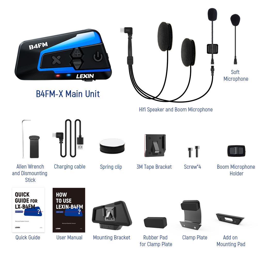 Lexin B4FM-X Bluetooth Motorcycle Intercom Helmet Headsets,BT 5.0 Wireless Communication Interphone Music Sharing 10 Riders Single pack 1PC
Lexin B4FM-X Bluetooth Motorcycle Intercom Helmet Headsets,BT 5.0 Wireless Communication Interphone Music Sharing 10 Riders Single pack 1PC