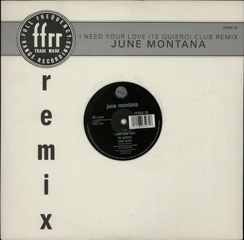 12inch Record JUNE MONTANA - I Need Your Love (Te Quiero) FFRXR28 FFRR 1989 UK Dance & Electronica Used
12inch Record JUNE MONTANA - I Need Your Love (Te Quiero) FFRXR28 FFRR 1989 UK Dance & Electronica Used