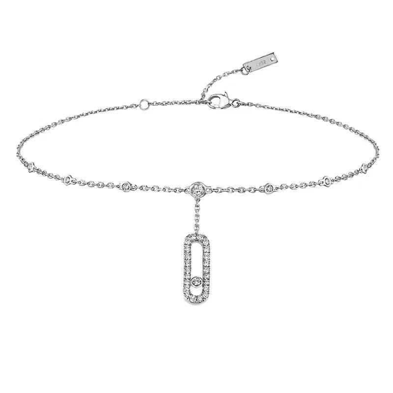 Модный браслет из 14-каратного золота с покрытием из стерлингового серебра S925 для женщин. Не выцветает, не вызывает аллергии. Серии. Движущийся камень
Модный браслет из 14-каратного золота с покрытием из стерлингового серебра S925 для женщин. Не выцветает, не вызывает аллергии. Серии. Движущийся камень