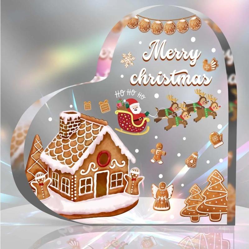 2D Flat Heart Shaped Christmas Acrylic Desktop Decoration, Home Decor Plaque Hanging Wall Art Decorative Garden Decoration for Room Door Signs Hanging 8*8CM
2D Flat Heart Shaped Christmas Acrylic Desktop Decoration, Home Decor Plaque Hanging Wall Art Decorative Garden Decoration for Room Door Signs Hanging 8*8CM