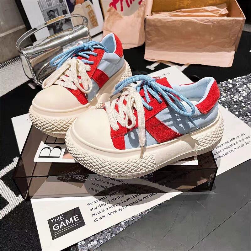 Ugly cute big head thick-soled little white shoes women s muffin color matching versatile casual shoes heightening bread shoes fashion board shoes 40 червоний
Ugly cute big head thick-soled little white shoes women s muffin color matching versatile casual shoes heightening bread shoes fashion board shoes 40 червоний