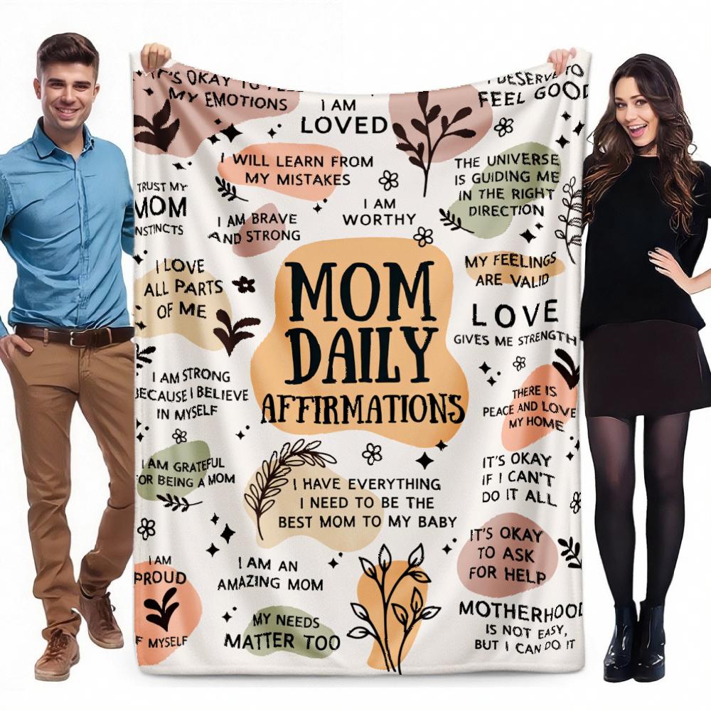 Mothers Day Gift Blanket for Mom Mom Daily Affirmations Throw Blanket Inspirational Self Love Gift for Mother from Daughter Son 75x90cm
Mothers Day Gift Blanket for Mom Mom Daily Affirmations Throw Blanket Inspirational Self Love Gift for Mother from Daughter Son 75x90cm