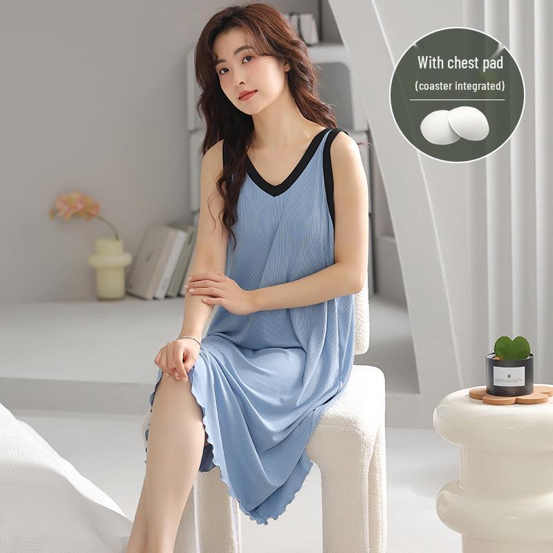 Women s Plus Size Sleeveless Ribbed Ice Silk Camisole Nightgown - Summer Maternity Style XL (60-70 kg)
Women s Plus Size Sleeveless Ribbed Ice Silk Camisole Nightgown - Summer Maternity Style XL (60-70 kg)