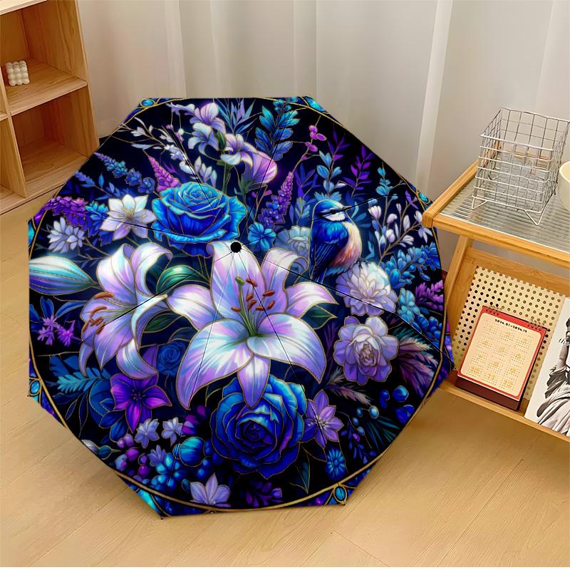 Blue Birds Among Flowers Printed umbrella windproof folding umbrella portable sun and rain umbrella suitable for gifting
Blue Birds Among Flowers Printed umbrella windproof folding umbrella portable sun and rain umbrella suitable for gifting