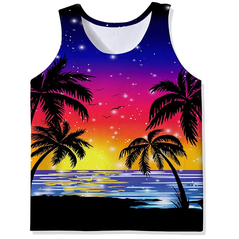 Men s O-Neck Colorful Coconut Tree Pattern Print Tank Tops 3D Printed Vest Loose Sports Fitness Sleeveless Shirt XXXXL
Men s O-Neck Colorful Coconut Tree Pattern Print Tank Tops 3D Printed Vest Loose Sports Fitness Sleeveless Shirt XXXXL