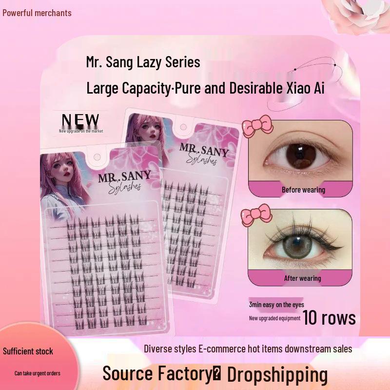 MrSany 10-Row Cat Spirit Lash Pack: Self-Grafting Natural Simulation False Eyelashes & Lower Lashes.
MrSany 10-Row Cat Spirit Lash Pack: Self-Grafting Natural Simulation False Eyelashes & Lower Lashes.