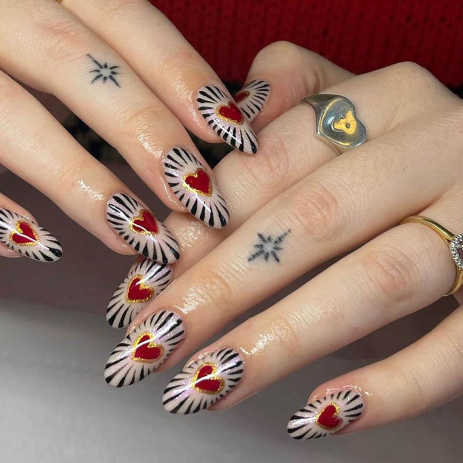 Valentine s Medium Almond Nails: Red Heart Design, Versatile & Gentle Press-On Nails
Valentine s Medium Almond Nails: Red Heart Design, Versatile & Gentle Press-On Nails