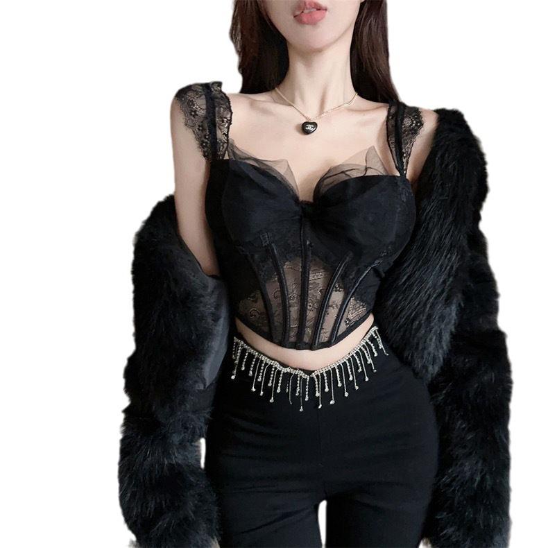 Сексуальный кружевной сетчатый бюстгальтер с бантом на подтяжках с утягивающим дизайном для женщин One Size чёрный
Сексуальный кружевной сетчатый бюстгальтер с бантом на подтяжках с утягивающим дизайном для женщин One Size чёрный