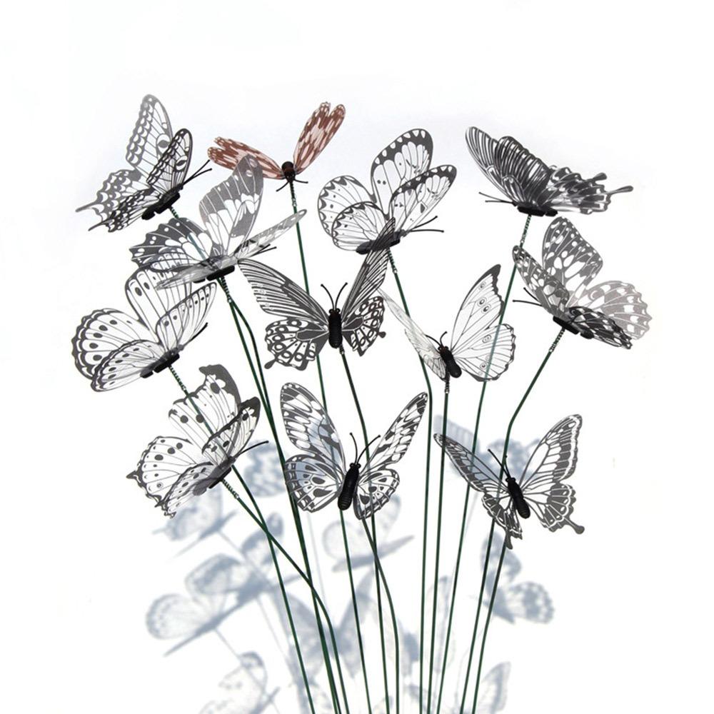 25PCS Black White Butterfly Garden Decorative Stakes 8cm Butterfly DIY Simulation Butterfly with Rods Transparent Wings чёрный
25PCS Black White Butterfly Garden Decorative Stakes 8cm Butterfly DIY Simulation Butterfly with Rods Transparent Wings чёрный