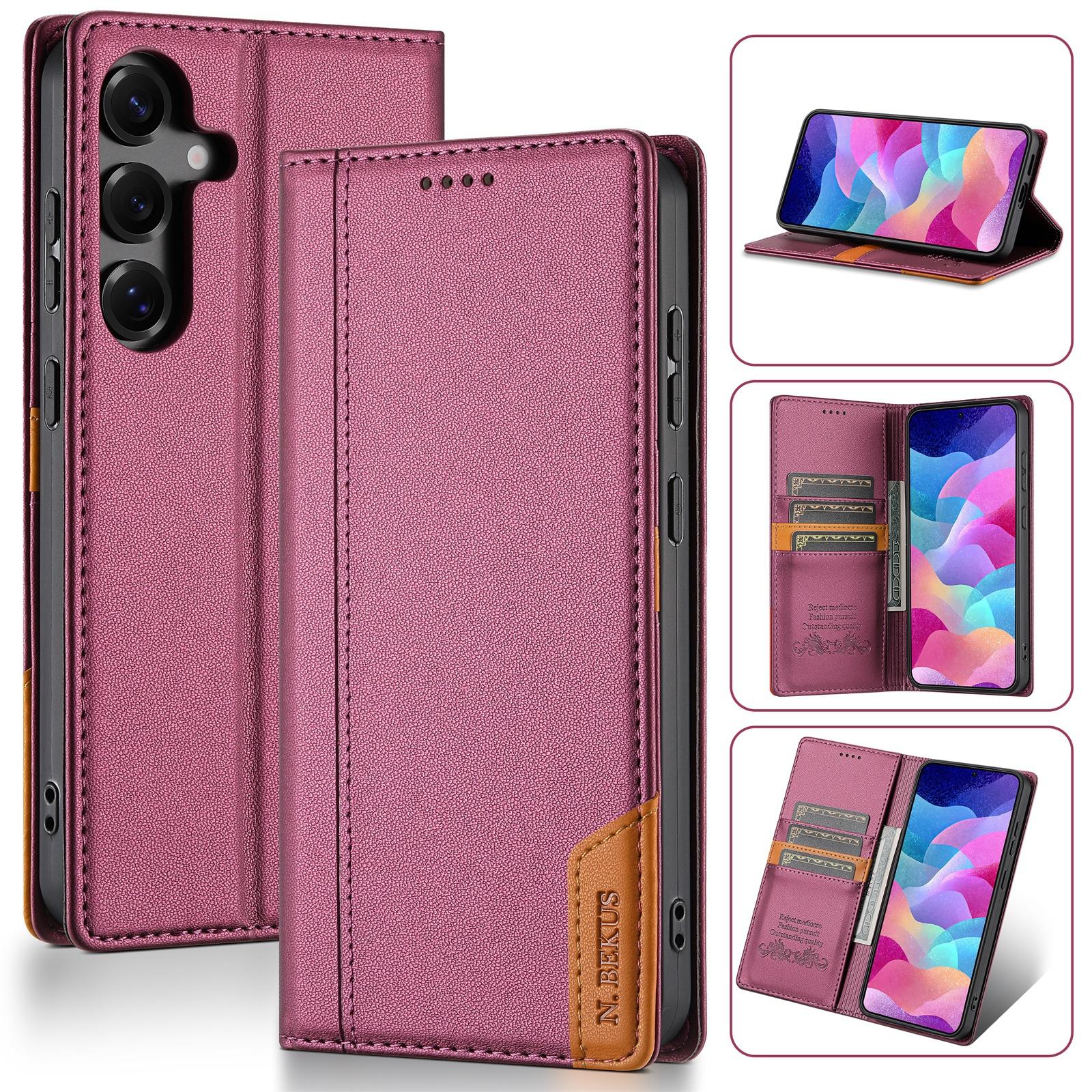 Wallet Double Hem Stitching Slot Flip Leather Case For Samsung Galaxy S25 Ultra S24 FE S23 Plus S22 A15 A16 A17 A35 A36 A55 A56 Galaxy A55 вина червоного кольору
Wallet Double Hem Stitching Slot Flip Leather Case For Samsung Galaxy S25 Ultra S24 FE S23 Plus S22 A15 A16 A17 A35 A36 A55 A56 Galaxy A55 вина червоного кольору