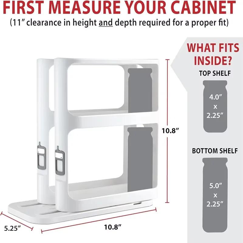 Kitchen Condiment Spice Organizer Rack Multi-Function Rotating Storage Shelf Slide Kitchen-Cabinet Cupboard Storags білий
Kitchen Condiment Spice Organizer Rack Multi-Function Rotating Storage Shelf Slide Kitchen-Cabinet Cupboard Storags білий