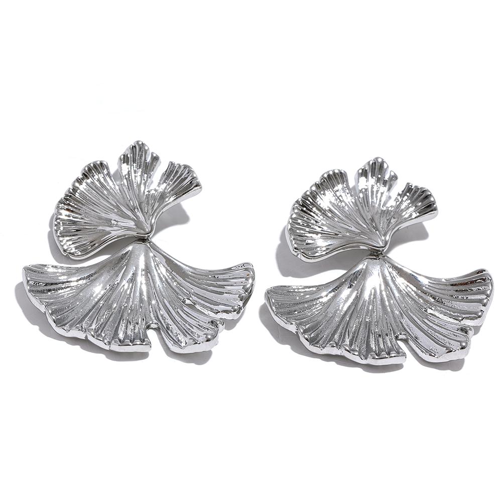 Yhpup 316l Stainless Steel Metal Ginkgo Leaf Drop Earrings 18K Gold PVD Plated Waterproof Trendy Statement Fashion Jewelry Gift
Yhpup 316l Stainless Steel Metal Ginkgo Leaf Drop Earrings 18K Gold PVD Plated Waterproof Trendy Statement Fashion Jewelry Gift