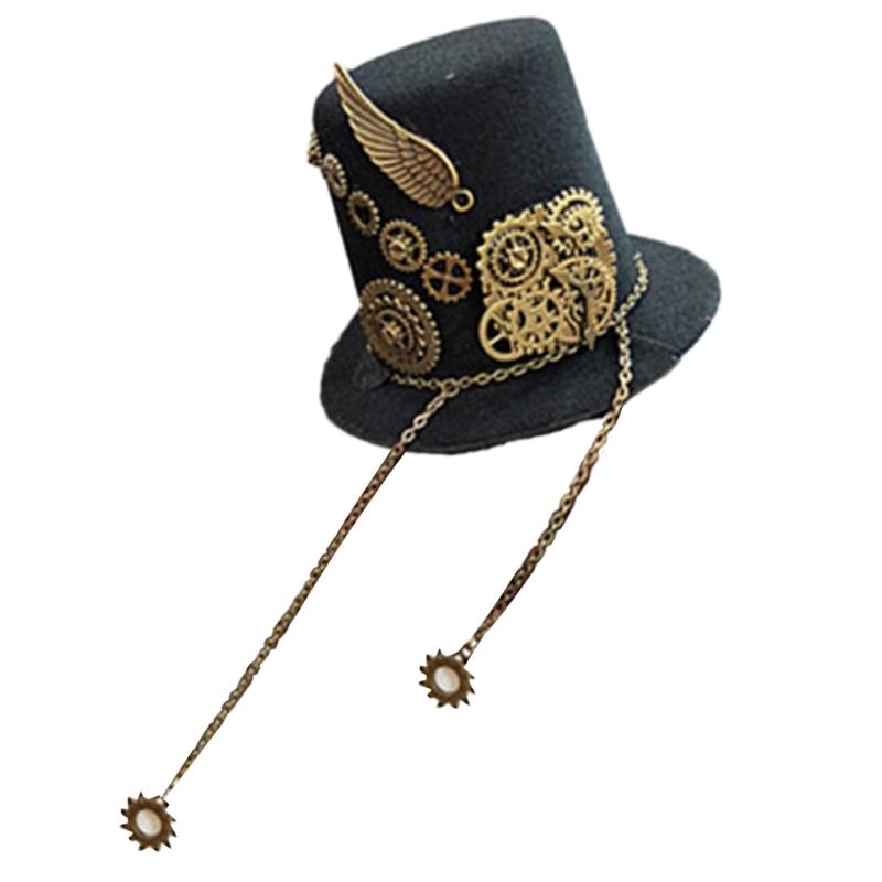 Unisex Top Hat Industrial Age Gothic Gears Cosplay for Steampunk Party Accessories Industrial Age Cap Top Hat 1 чорний
Unisex Top Hat Industrial Age Gothic Gears Cosplay for Steampunk Party Accessories Industrial Age Cap Top Hat 1 чорний