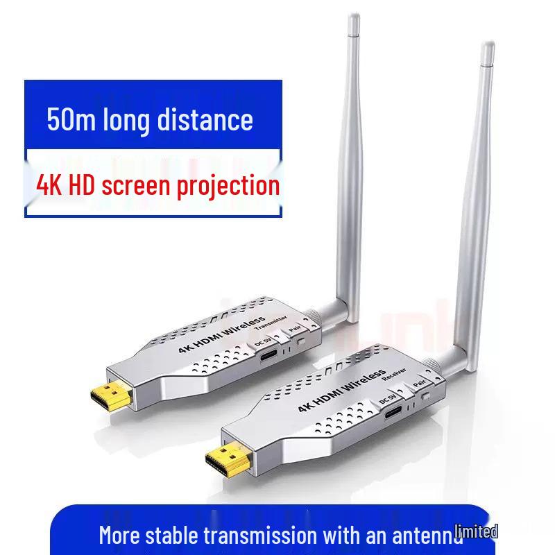 4K HDMI Wireless Extender 50M - Screen Mirroring Device with HD Quality
4K HDMI Wireless Extender 50M - Screen Mirroring Device with HD Quality