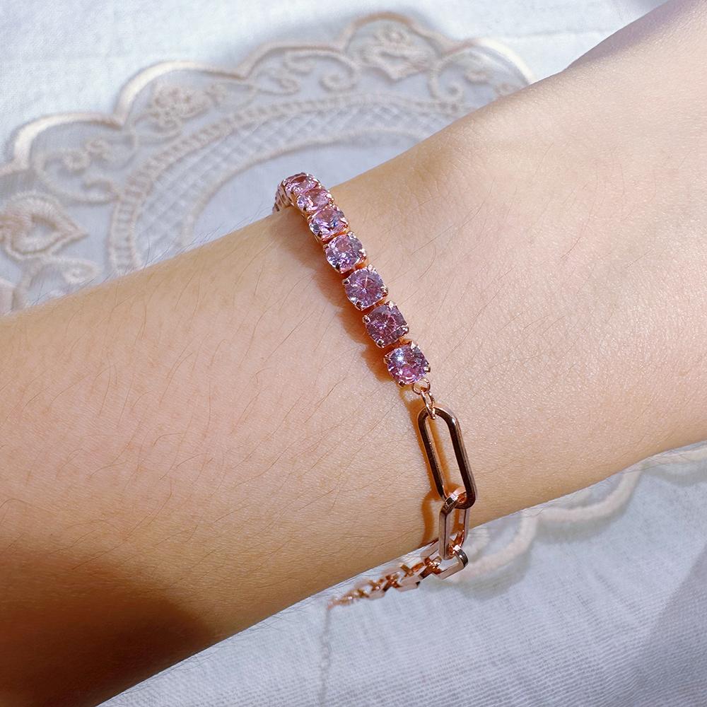 Pink Hand Chain for Women Tennis Bracelet Luxury Shiny Cubic Zirconia Rose Gold Color Star Girl Y2k Pink Bangle Christmas Gift
Pink Hand Chain for Women Tennis Bracelet Luxury Shiny Cubic Zirconia Rose Gold Color Star Girl Y2k Pink Bangle Christmas Gift