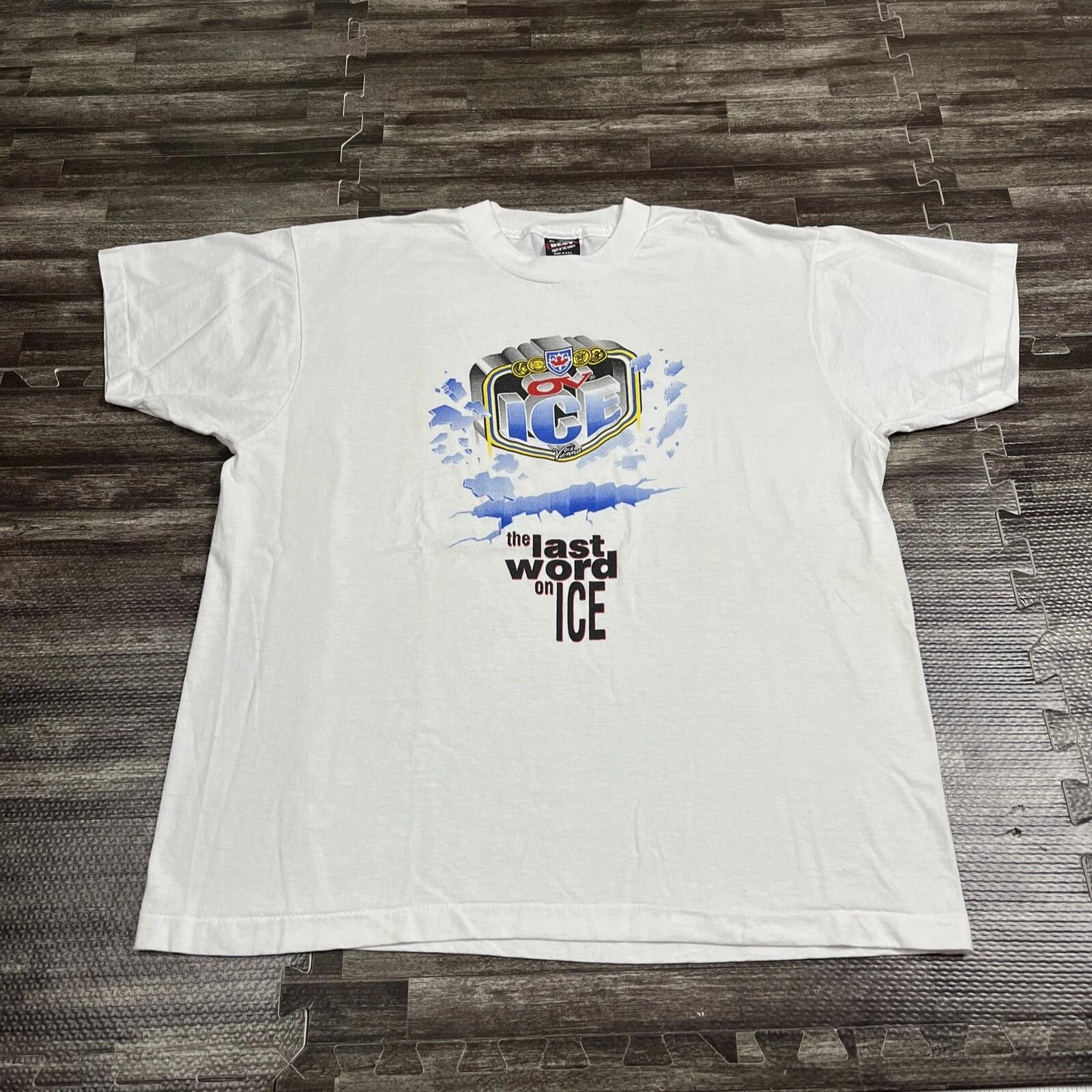 Винтажная футболка OV Ice с графическим принтом Old Vienna 90-х Белая XL Однострочный шов VTG Пиво S
Винтажная футболка OV Ice с графическим принтом Old Vienna 90-х Белая XL Однострочный шов VTG Пиво S