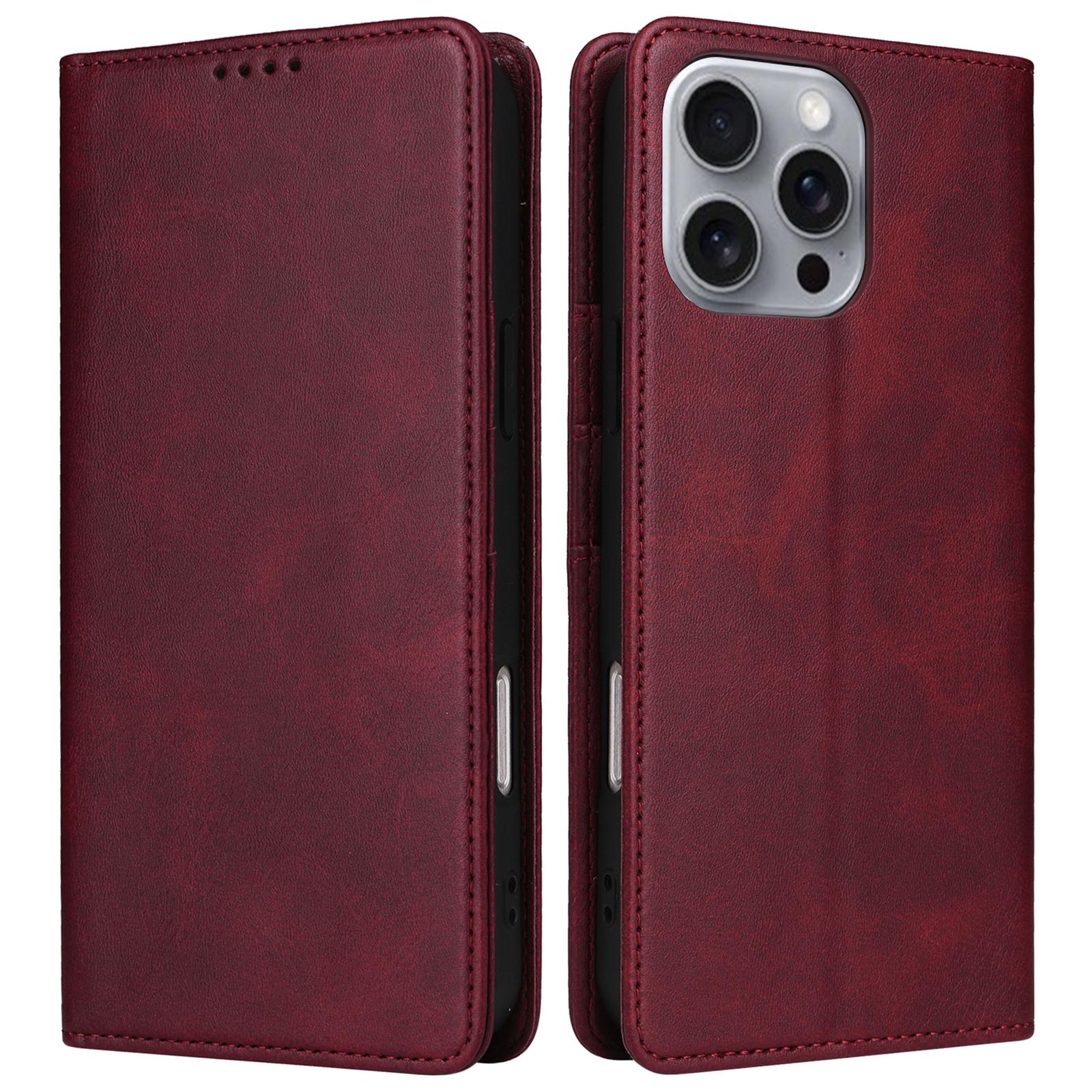 For iPhone 16 Pro Max Case PU Leather RFID Blocking Phone Cover Stand View Wine Red
For iPhone 16 Pro Max Case PU Leather RFID Blocking Phone Cover Stand View Wine Red