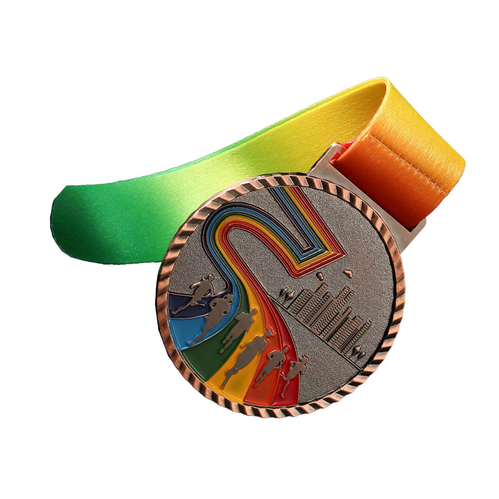 Winner Medal Zinc Alloy Exquisite Texture Colorful Ribbon Sturdy Participation Medal for Sports Summer Camp Copper Color мідний
Winner Medal Zinc Alloy Exquisite Texture Colorful Ribbon Sturdy Participation Medal for Sports Summer Camp Copper Color мідний