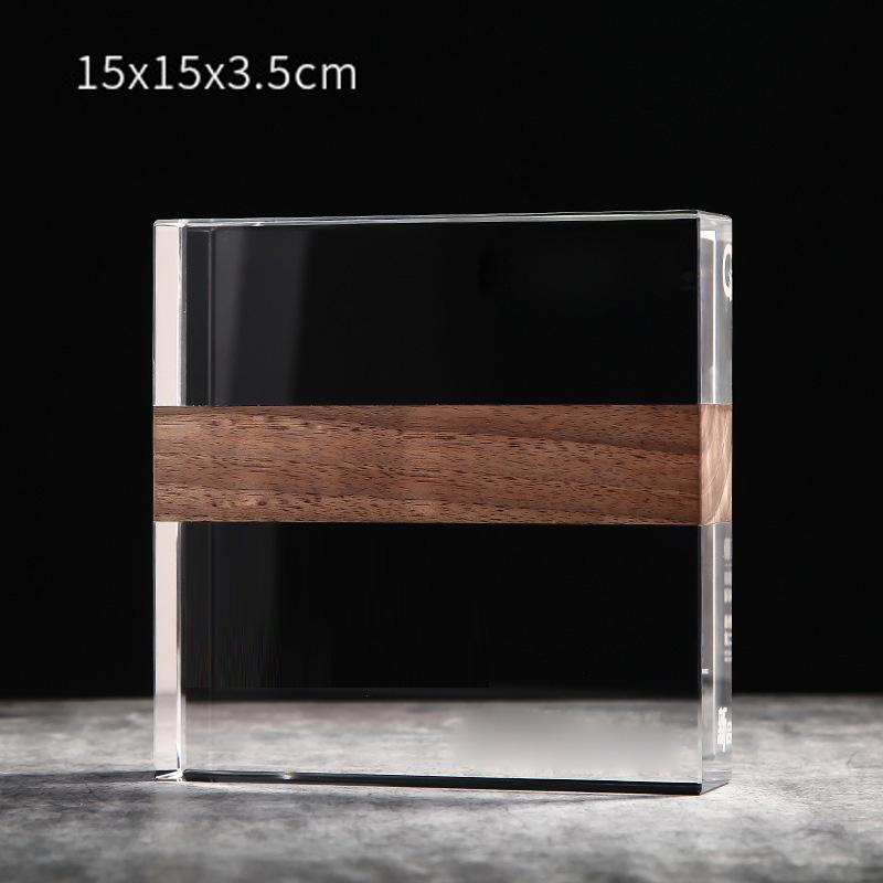 Customized Creative Walnut Wood Crystal Trophy, Competition Awards Souvenir Decor, Can be engraved, Outstanding Staff Medal, 1Pc
Customized Creative Walnut Wood Crystal Trophy, Competition Awards Souvenir Decor, Can be engraved, Outstanding Staff Medal, 1Pc