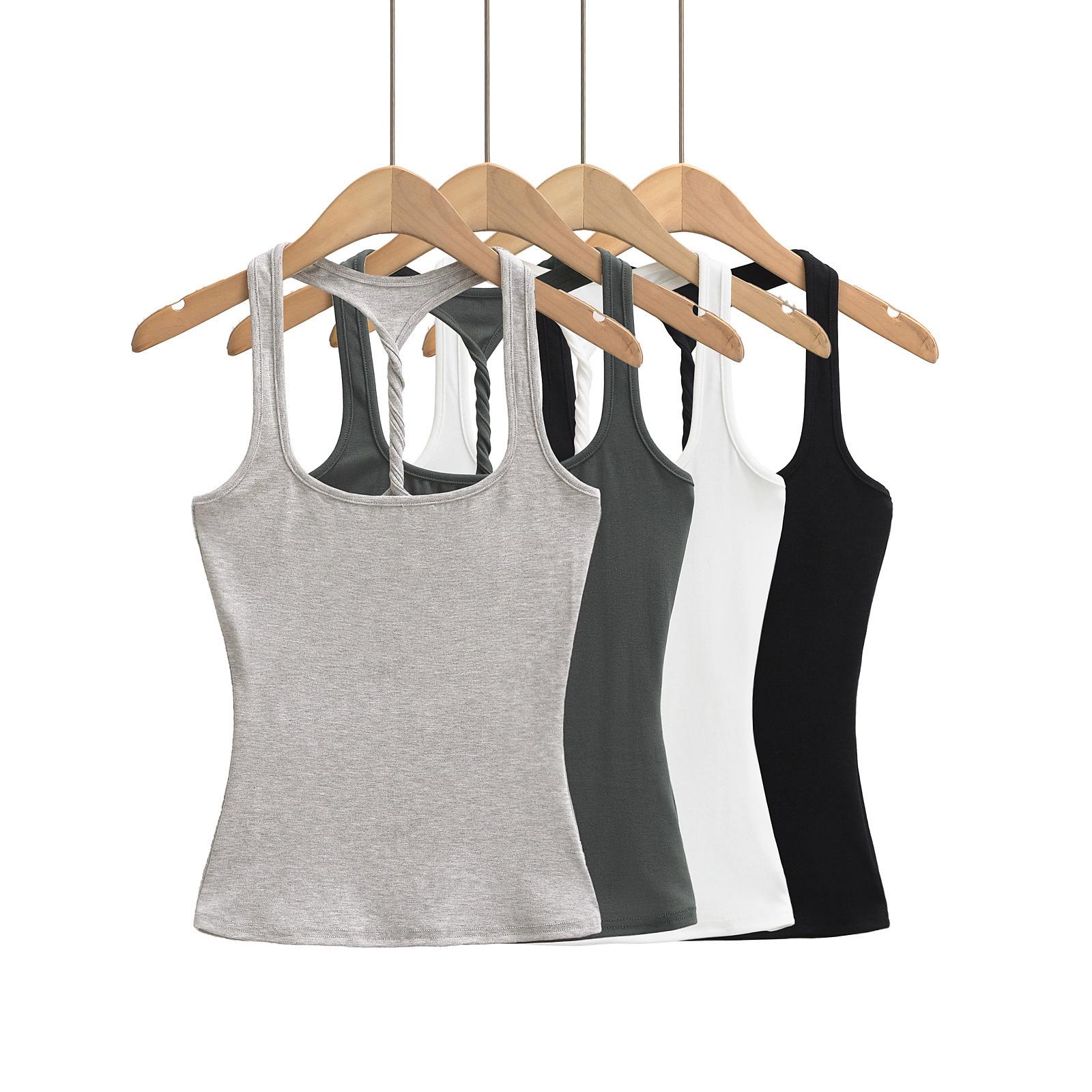 Sleek Twist-Back Solid Color Tank Top: European & American Style Medium светло-серый
Sleek Twist-Back Solid Color Tank Top: European & American Style Medium светло-серый