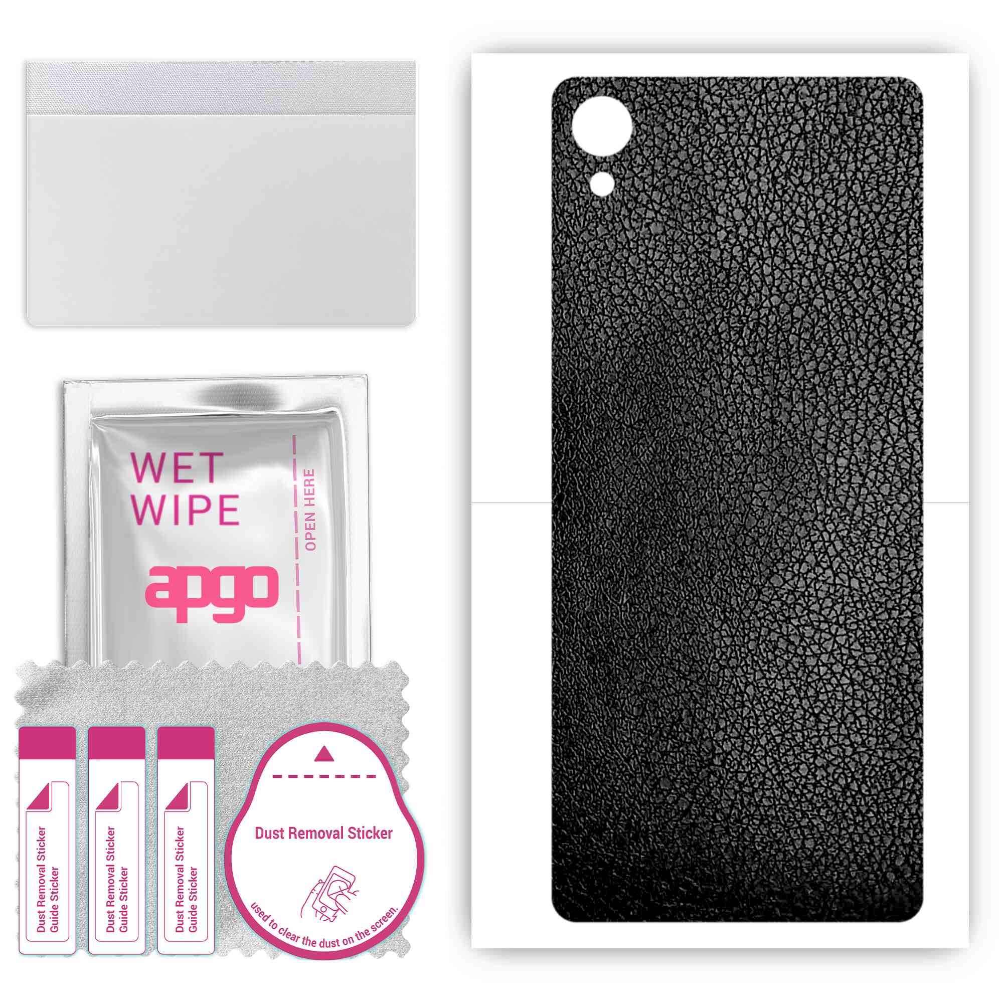 apgo Protective Skin Sticker for the back compatible with Sony Xperia X Performance, Wrap Film, Foil, Vinyl - Pattern Black Leather
apgo Protective Skin Sticker for the back compatible with Sony Xperia X Performance, Wrap Film, Foil, Vinyl - Pattern Black Leather