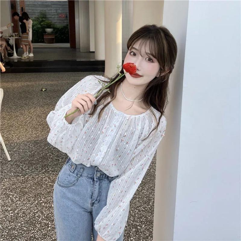 Women s White Sheer Blouse with Tiny Sequin Print Round Neck Long Sleeve Loose Fit Casual Top S білий
Women s White Sheer Blouse with Tiny Sequin Print Round Neck Long Sleeve Loose Fit Casual Top S білий
