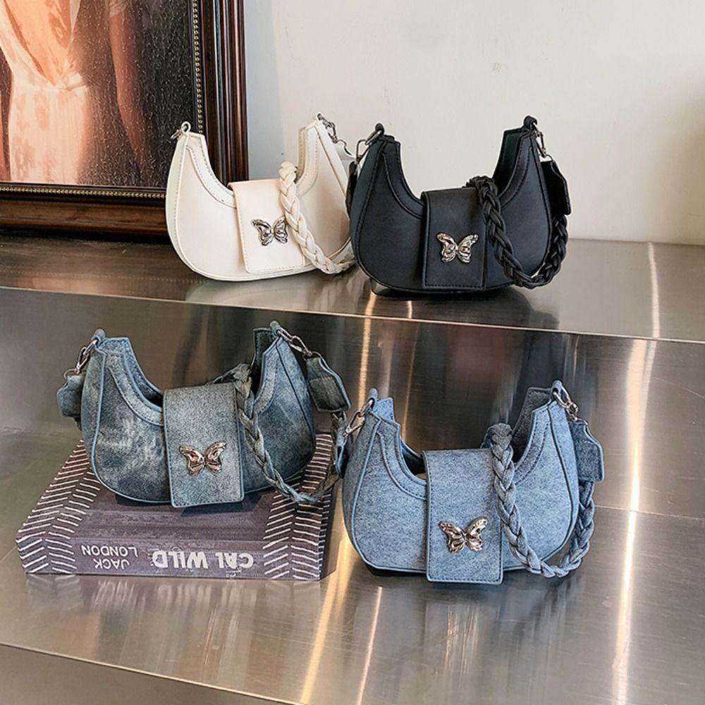 Korean Style Hobos Handbag PU Leather Shoulder Bag Portable Butterfly Crossbody Bag Outdoor зелений
Korean Style Hobos Handbag PU Leather Shoulder Bag Portable Butterfly Crossbody Bag Outdoor зелений