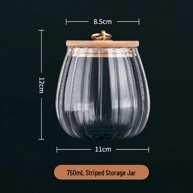 ZISIZ Striped Glass Storage Jar
ZISIZ Striped Glass Storage Jar