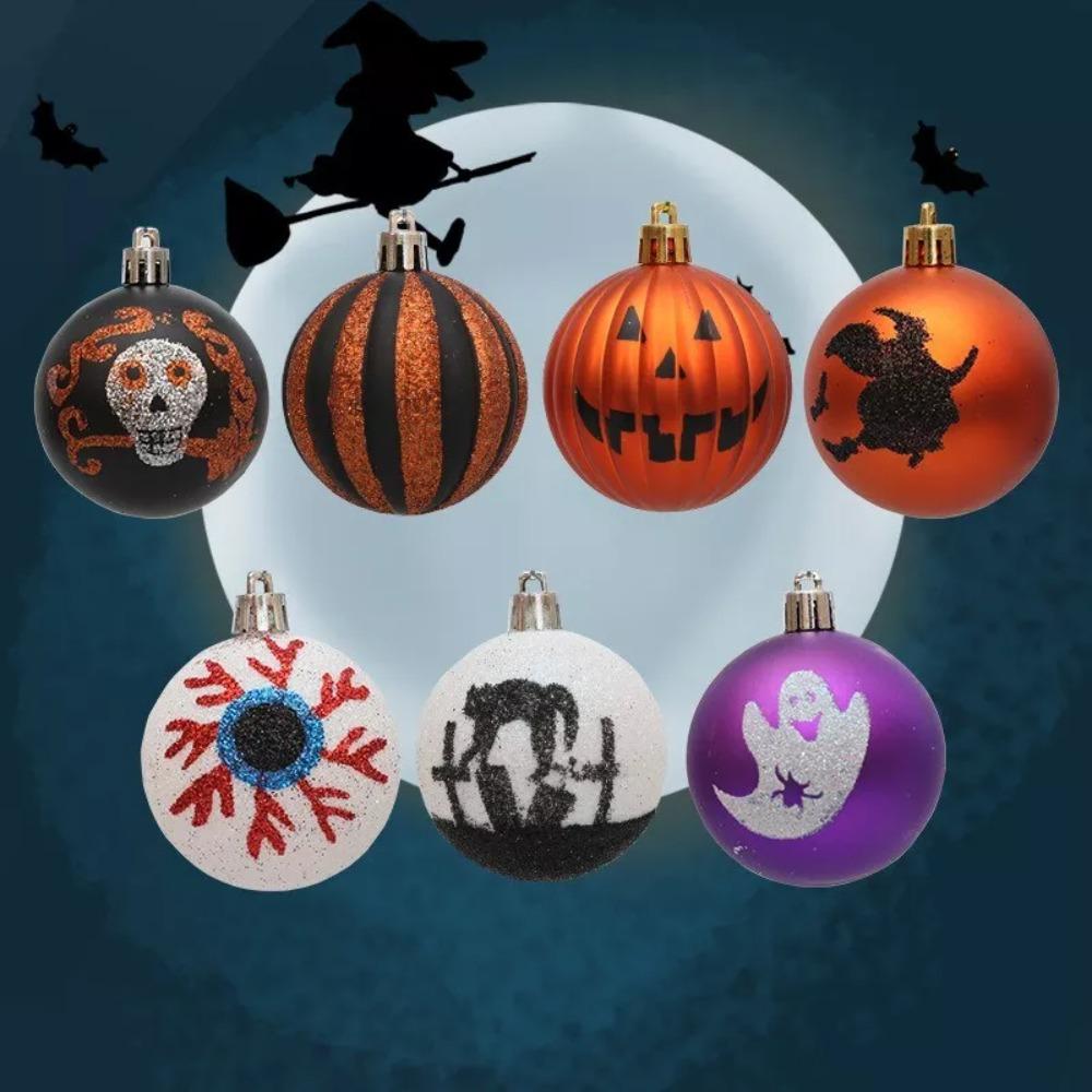 6Pcs 6cm Halloween Tree Baubles Plastic Tree Ornament New Halloween Hanging Ball for Home Party Witch
6Pcs 6cm Halloween Tree Baubles Plastic Tree Ornament New Halloween Hanging Ball for Home Party Witch