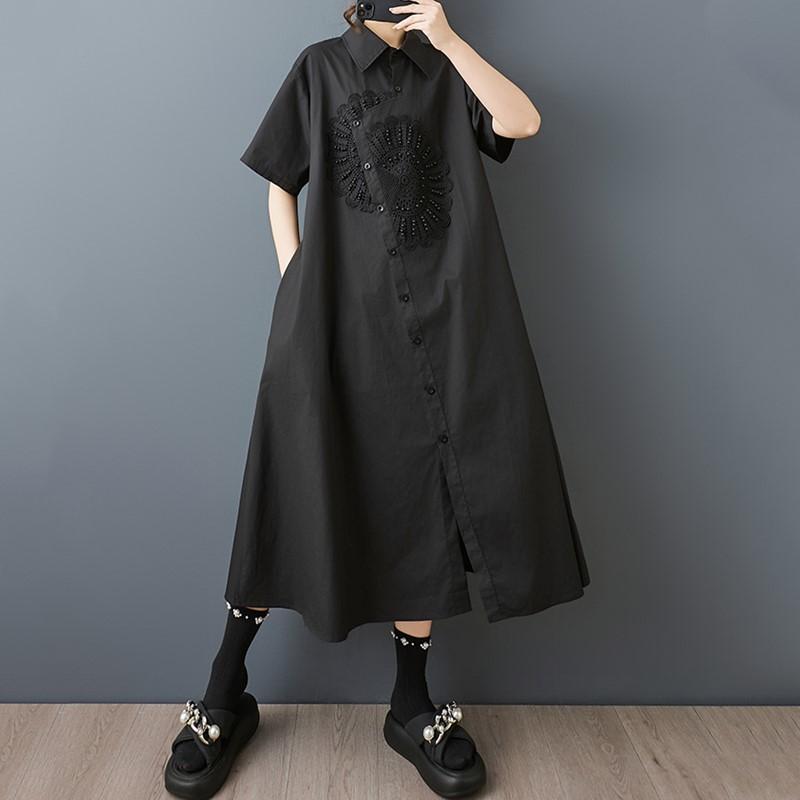 Короткий рукав Плюс размер Хлопок винтажные новые платья для женщин повседневное свободное длинное летнее платье-рубашка чёрный
Короткий рукав Плюс размер Хлопок винтажные новые платья для женщин повседневное свободное длинное летнее платье-рубашка чёрный