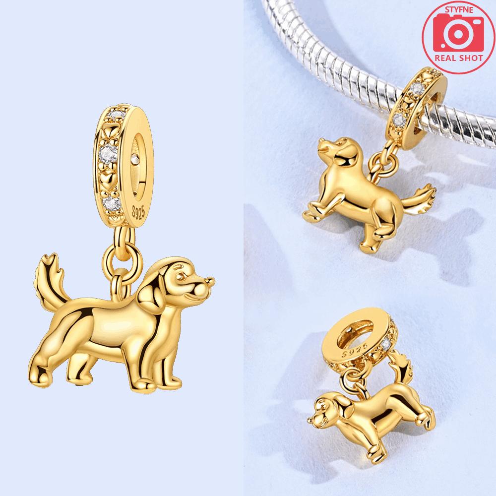 925 Silver Gold Dog Clasp Pendant Pet Dog Animal Beads Fit Bracelet Pendant Women Fine Gift Accessory
925 Silver Gold Dog Clasp Pendant Pet Dog Animal Beads Fit Bracelet Pendant Women Fine Gift Accessory