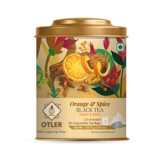 Otler Orange & Spice Black Tea – 25 Tea Bags (100g) – Bold Citrus and Spiced Blend with Ginger Clove and Black Pepper,Vegetarian (New & Improved) 100GM
Otler Orange & Spice Black Tea – 25 Tea Bags (100g) – Bold Citrus and Spiced Blend with Ginger Clove and Black Pepper,Vegetarian (New & Improved) 100GM