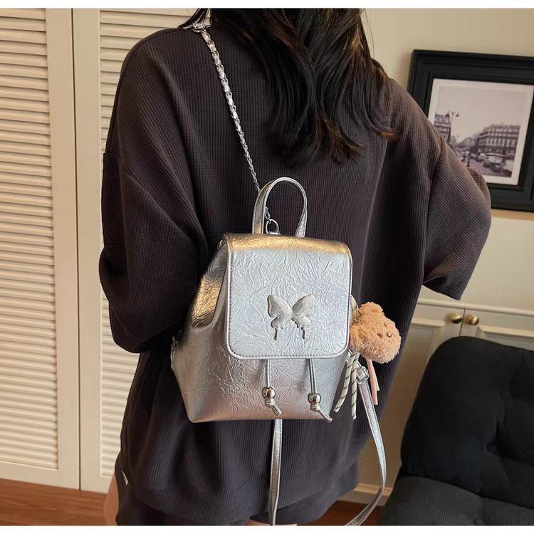 High-end Bag Women s Backpack Fashionable Schoolbag College Students Commuter Hand-carried Small 18x10x22 single package срібний
High-end Bag Women s Backpack Fashionable Schoolbag College Students Commuter Hand-carried Small 18x10x22 single package срібний
