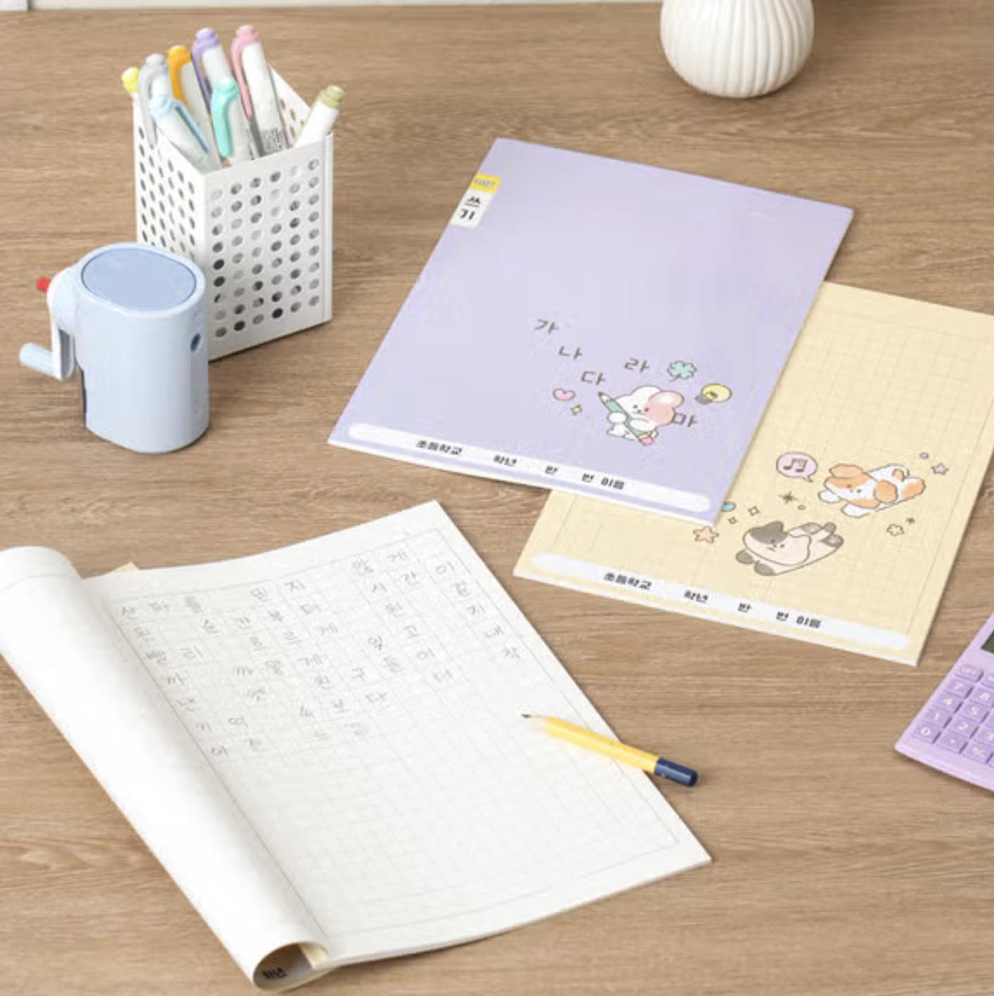 Набор тетрадей для практики корейского письма (10 шт., 24 страницы) – 8/10 Сетка, Милые дизайны
Набор тетрадей для практики корейского письма (10 шт., 24 страницы) – 8/10 Сетка, Милые дизайны