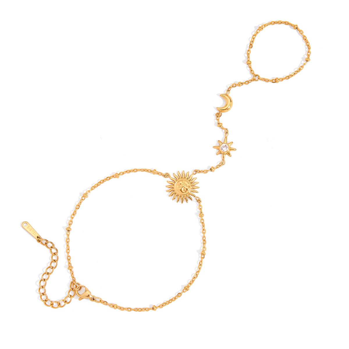 Yori Оригинальный Клип-цепочка Солнце Луна Звезда Браслет на палец Нержавеющая сталь Защита от ржавчины Шикарные украшения для офисных леди Новый подарок
Yori Оригинальный Клип-цепочка Солнце Луна Звезда Браслет на палец Нержавеющая сталь Защита от ржавчины Шикарные украшения для офисных леди Новый подарок