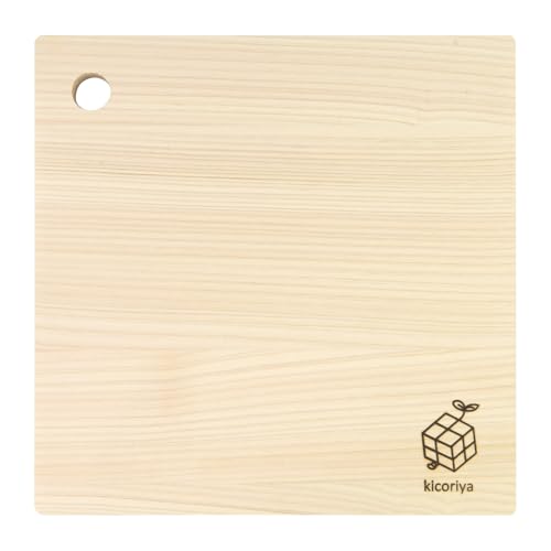 kicoriya Japanese Cypress (Hinoki) Wooden Cutting Board, Square, 25cm, Small, with S-Hook
kicoriya Japanese Cypress (Hinoki) Wooden Cutting Board, Square, 25cm, Small, with S-Hook