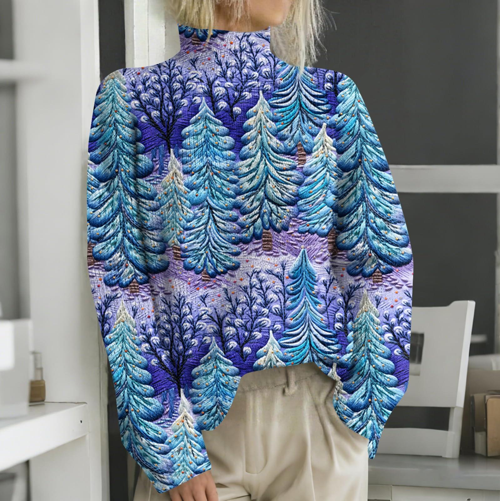 Рождественские толстовки для женщин Вязаный свитер Милая рубашка Осенняя водолазка Пуловер Топы L синий
Рождественские толстовки для женщин Вязаный свитер Милая рубашка Осенняя водолазка Пуловер Топы L синий