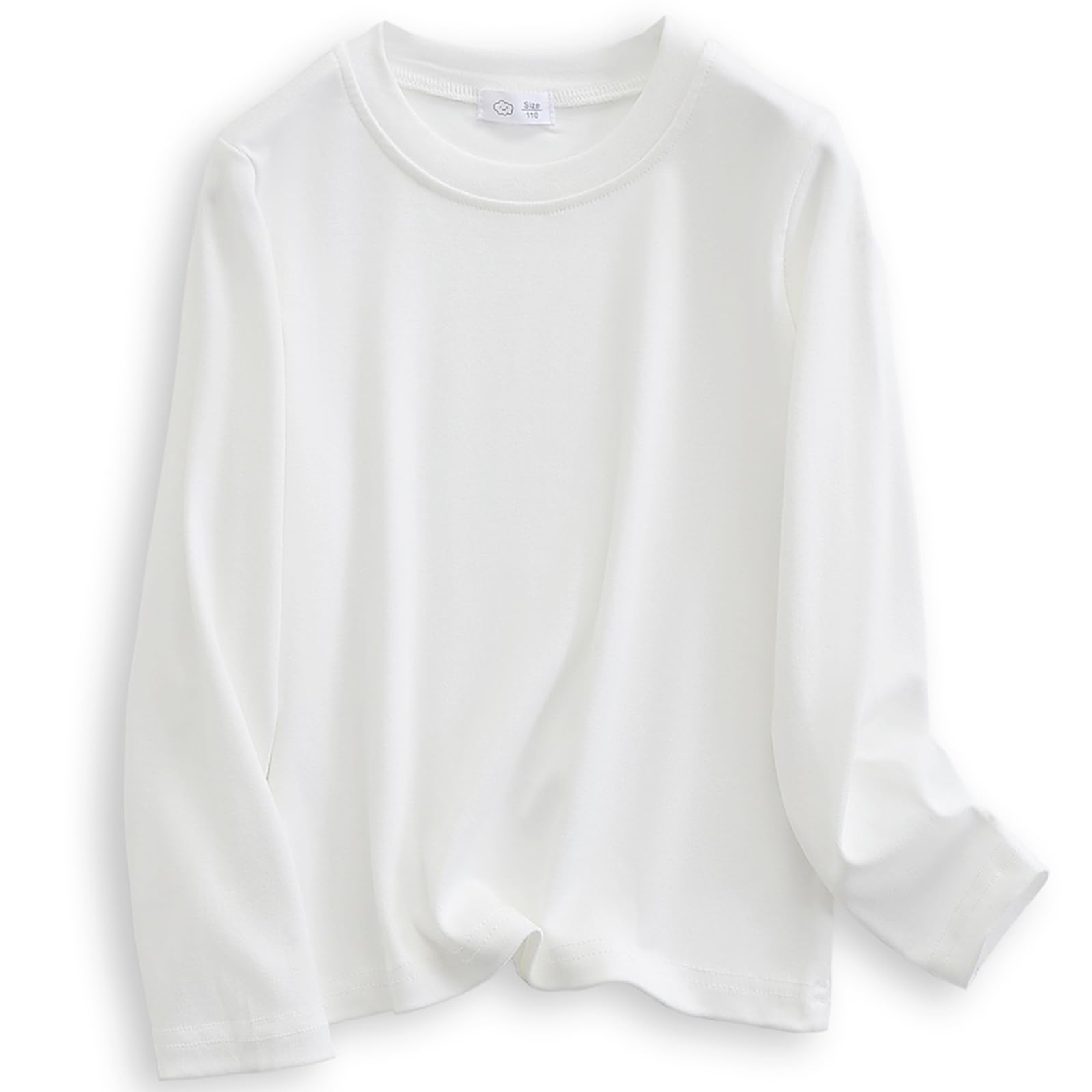Girls Long Sleeve Ribbed Knit Shirt Round Neck Slim Fit Tops Lightweight Soft Base Layer Tops 90 білий
Girls Long Sleeve Ribbed Knit Shirt Round Neck Slim Fit Tops Lightweight Soft Base Layer Tops 90 білий