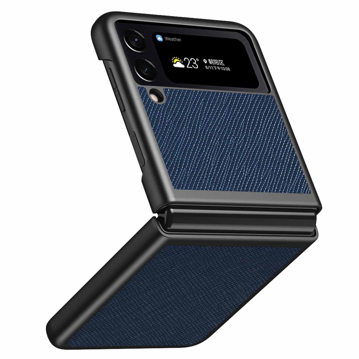 For Samsung Galaxy Z Flip4 5G Anti-scratch Cross Texture Phone Case Rubberized PU Leather Coated PC Back Cover Protective Shell Sapphire
For Samsung Galaxy Z Flip4 5G Anti-scratch Cross Texture Phone Case Rubberized PU Leather Coated PC Back Cover Protective Shell Sapphire